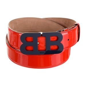 BALLY x Patent Leather Logo Belt